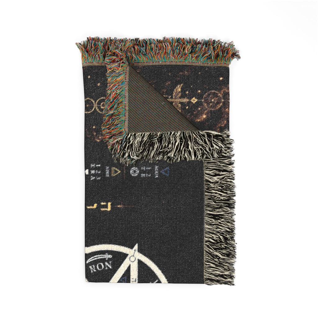Esoteric Tetragrammaton Woven Blanket — Sacred Geometry Protection Throw