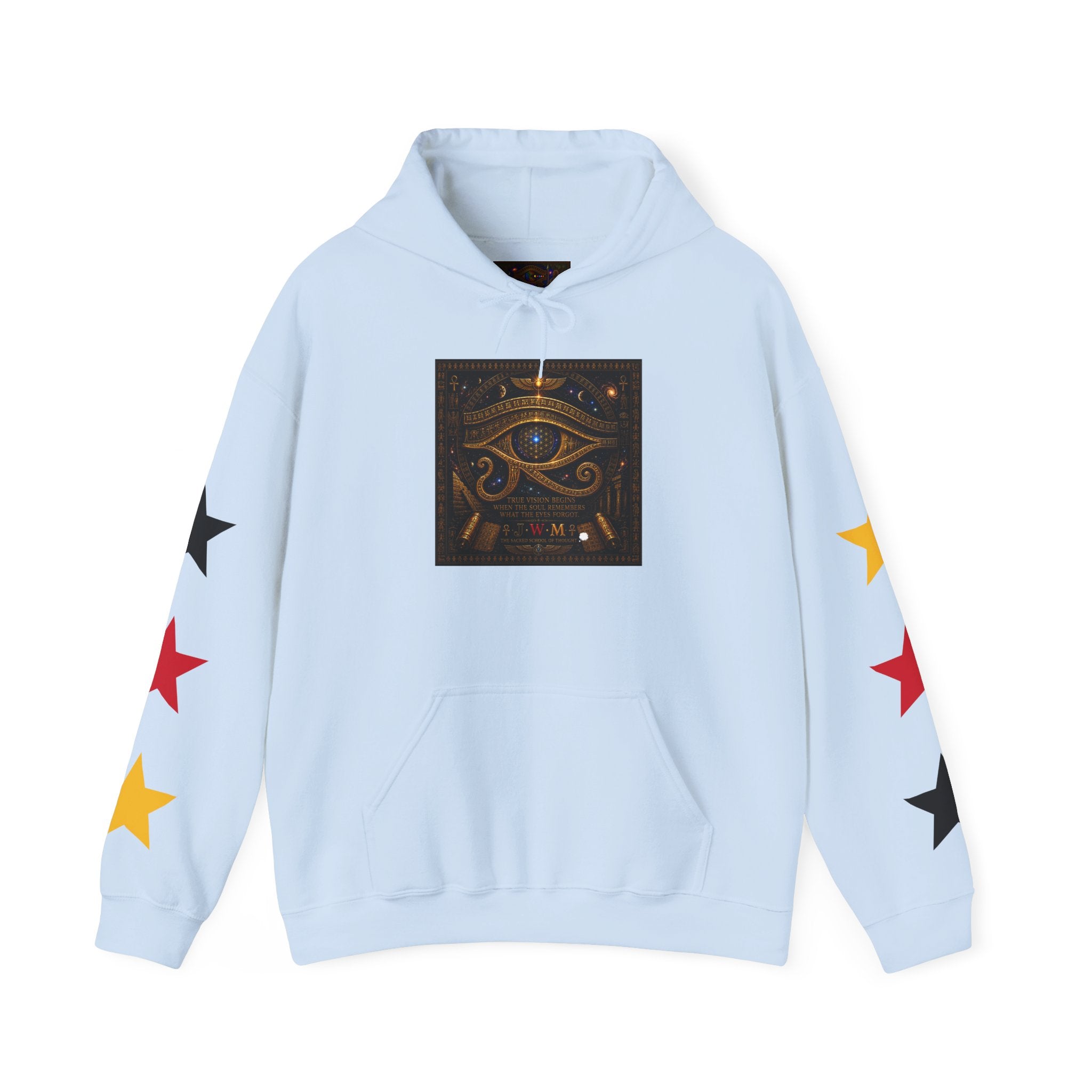 Eye of Providence Star Sleeve Hoodie — Vintage Occult Symbol Pullover