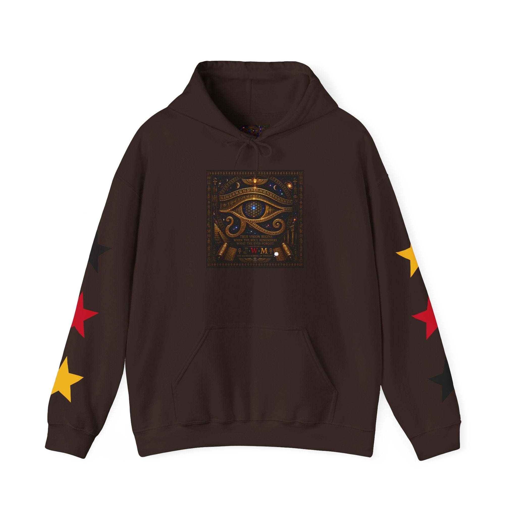 Eye of Providence Star Sleeve Hoodie — Vintage Occult Symbol Pullover