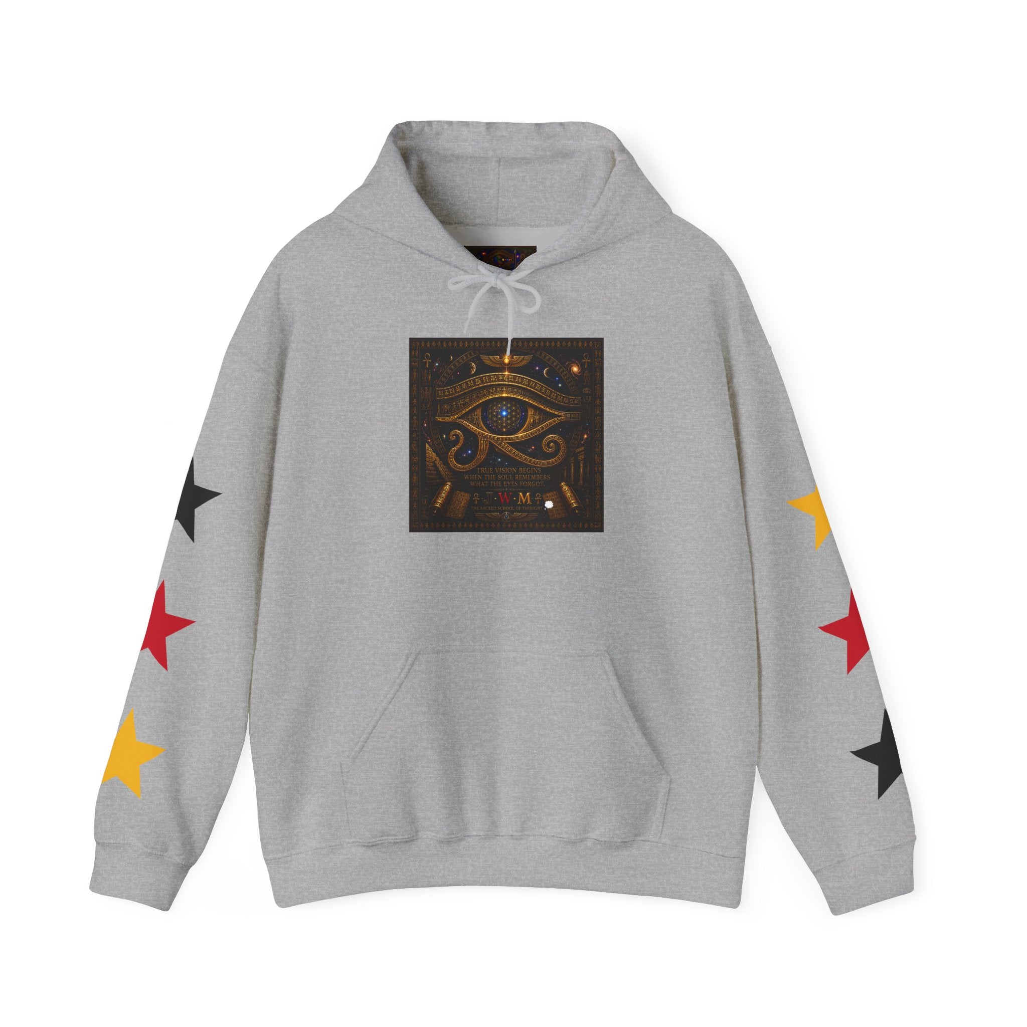 Eye of Providence Star Sleeve Hoodie — Vintage Occult Symbol Pullover