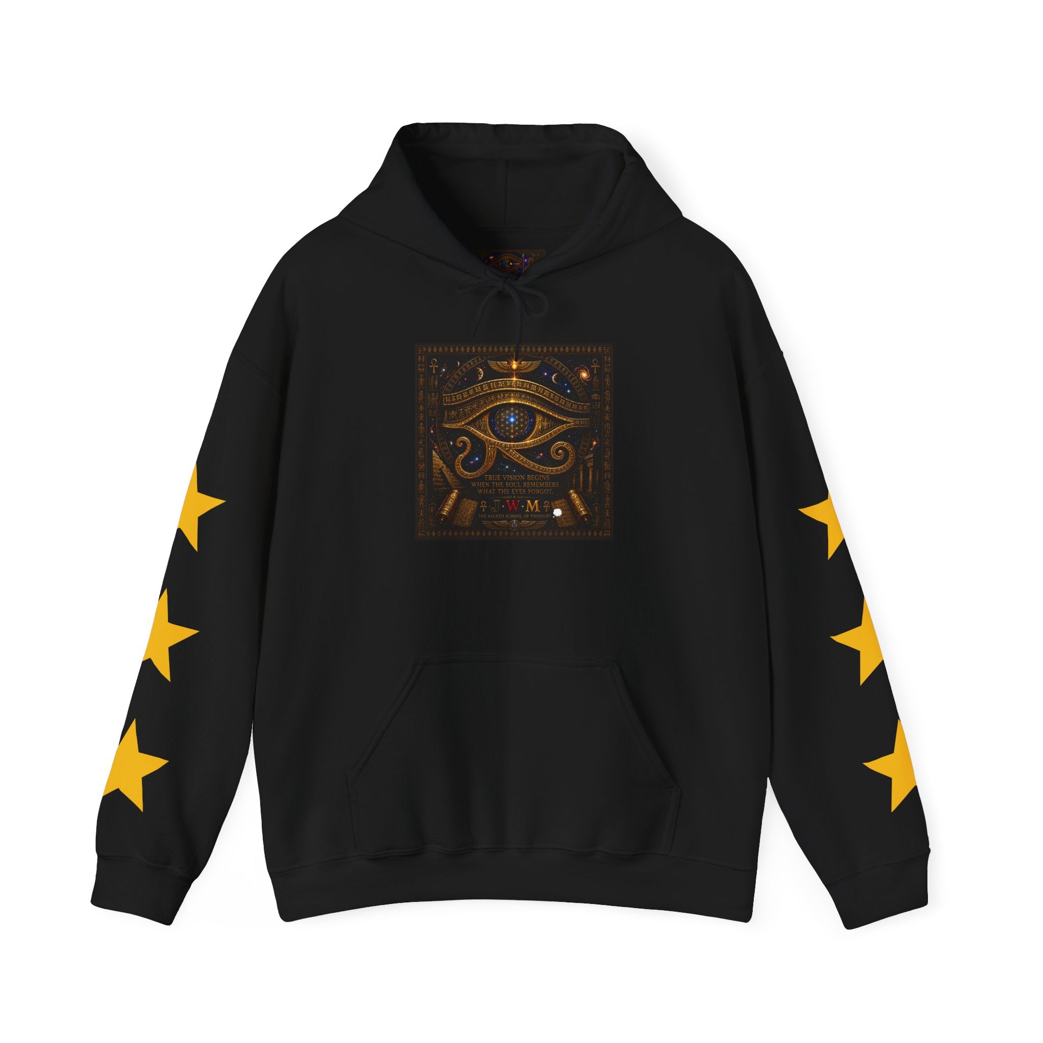 Eye of Providence Star Sleeve Hoodie — Vintage Occult Symbol Pullover