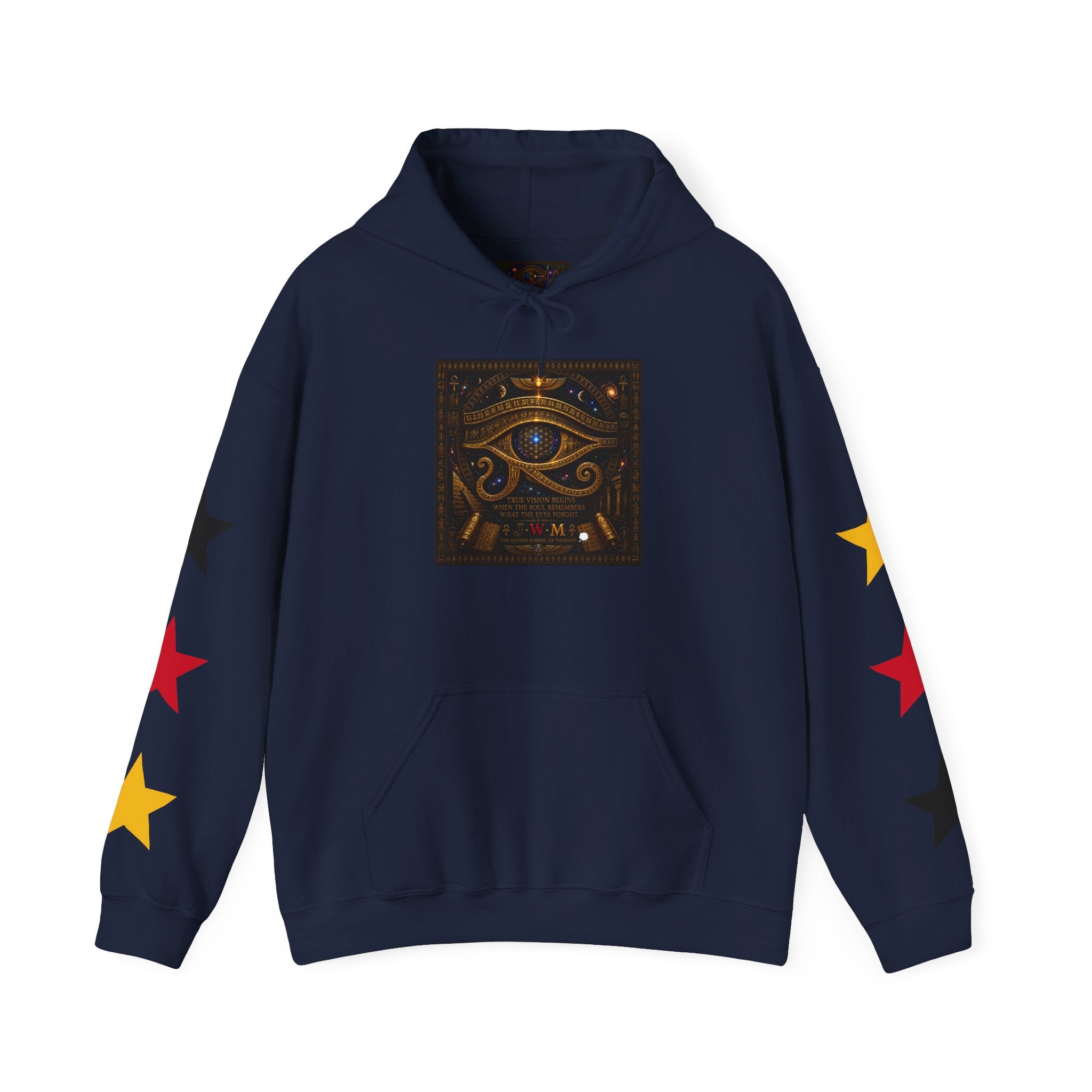 Eye of Providence Star Sleeve Hoodie — Vintage Occult Symbol Pullover