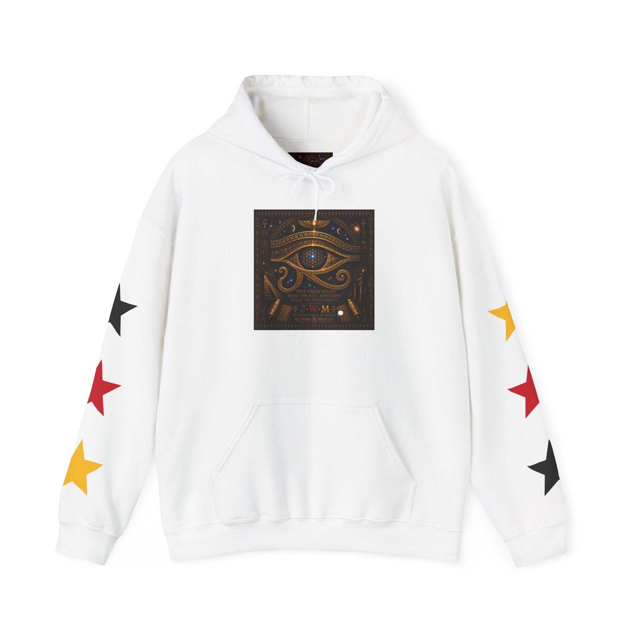 Eye of Providence Star Sleeve Hoodie — Vintage Occult Symbol Pullover
