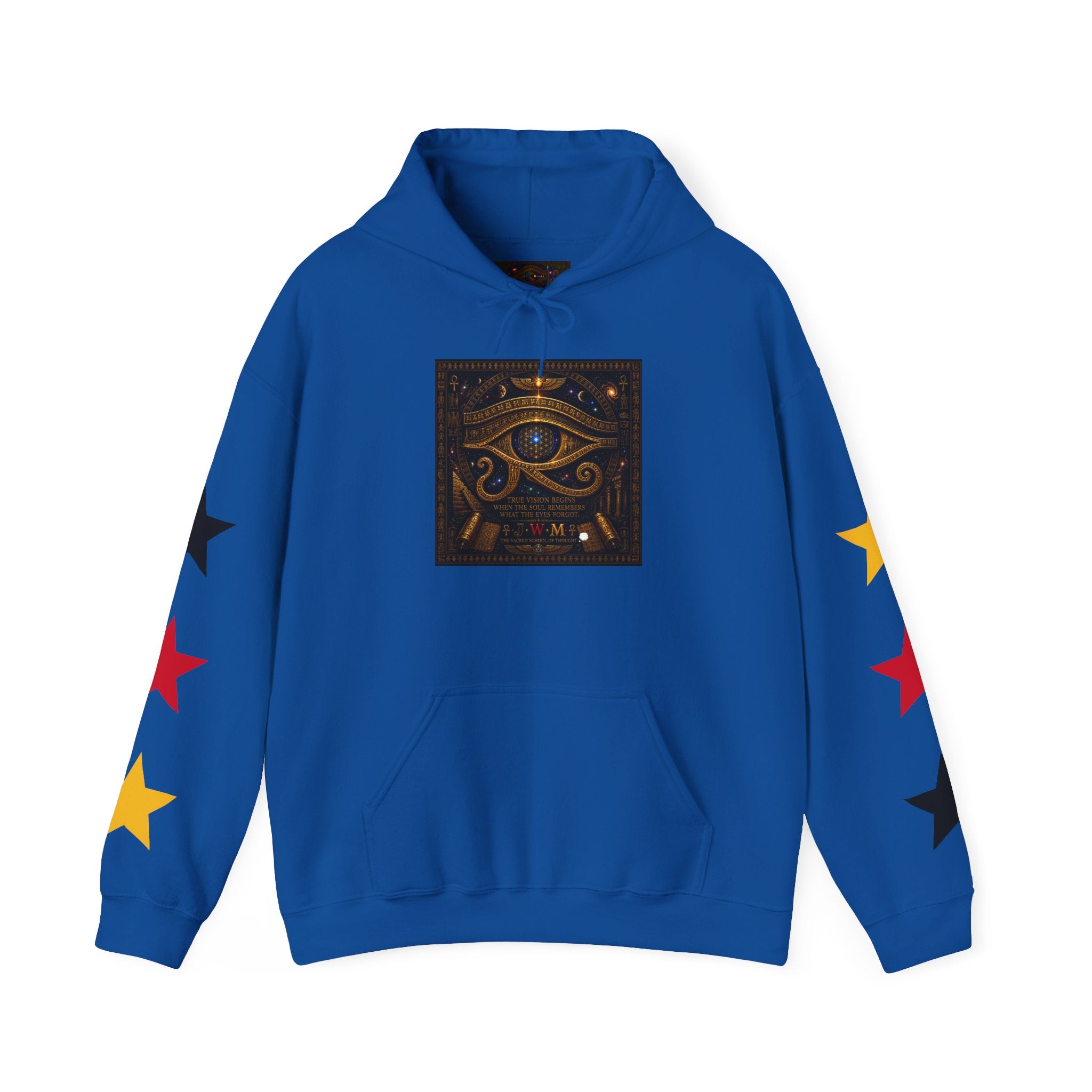 Eye of Providence Star Sleeve Hoodie — Vintage Occult Symbol Pullover