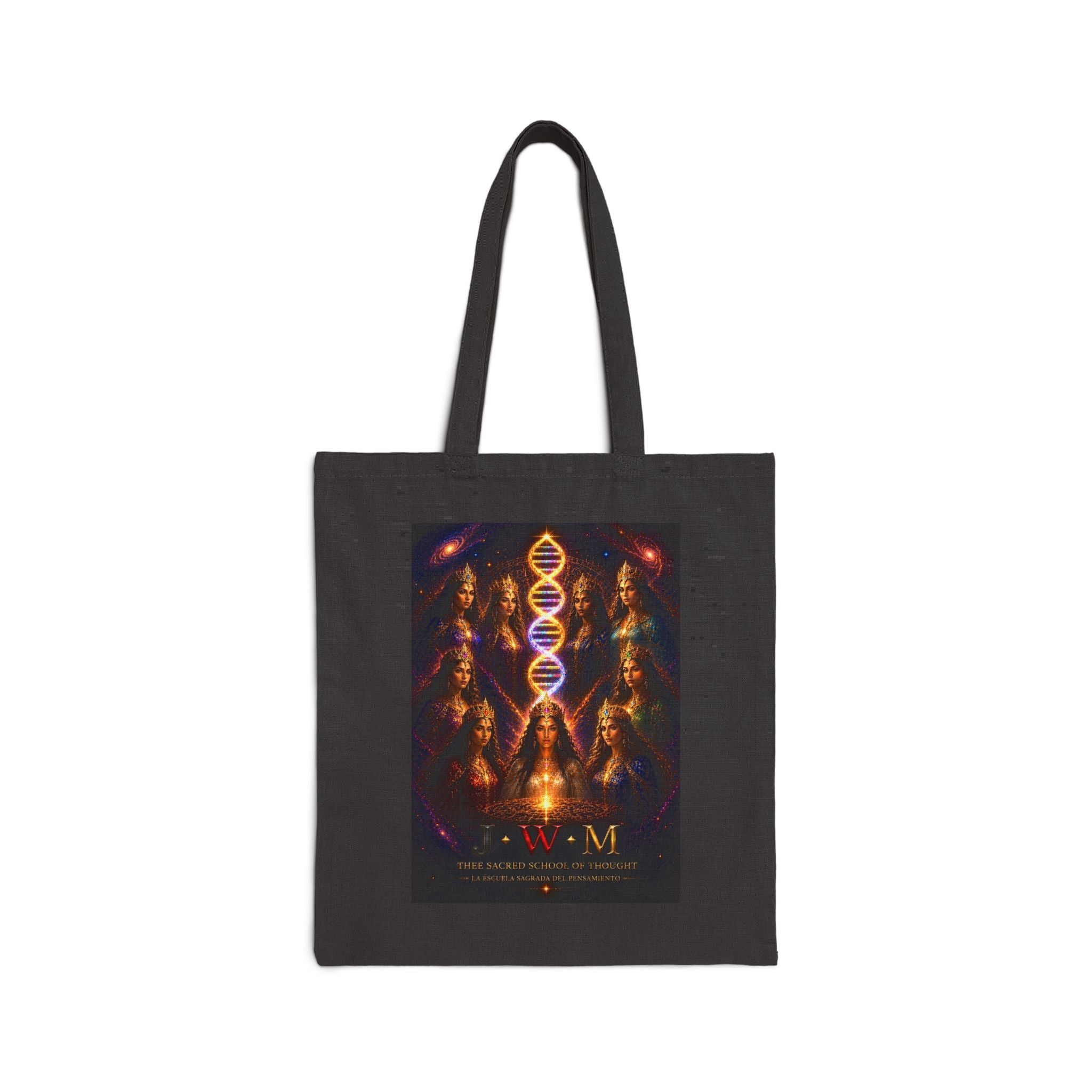 Divine Feminine Esoteric Tote — "Consejo de los Nueve" Cotton Canvas Bag
