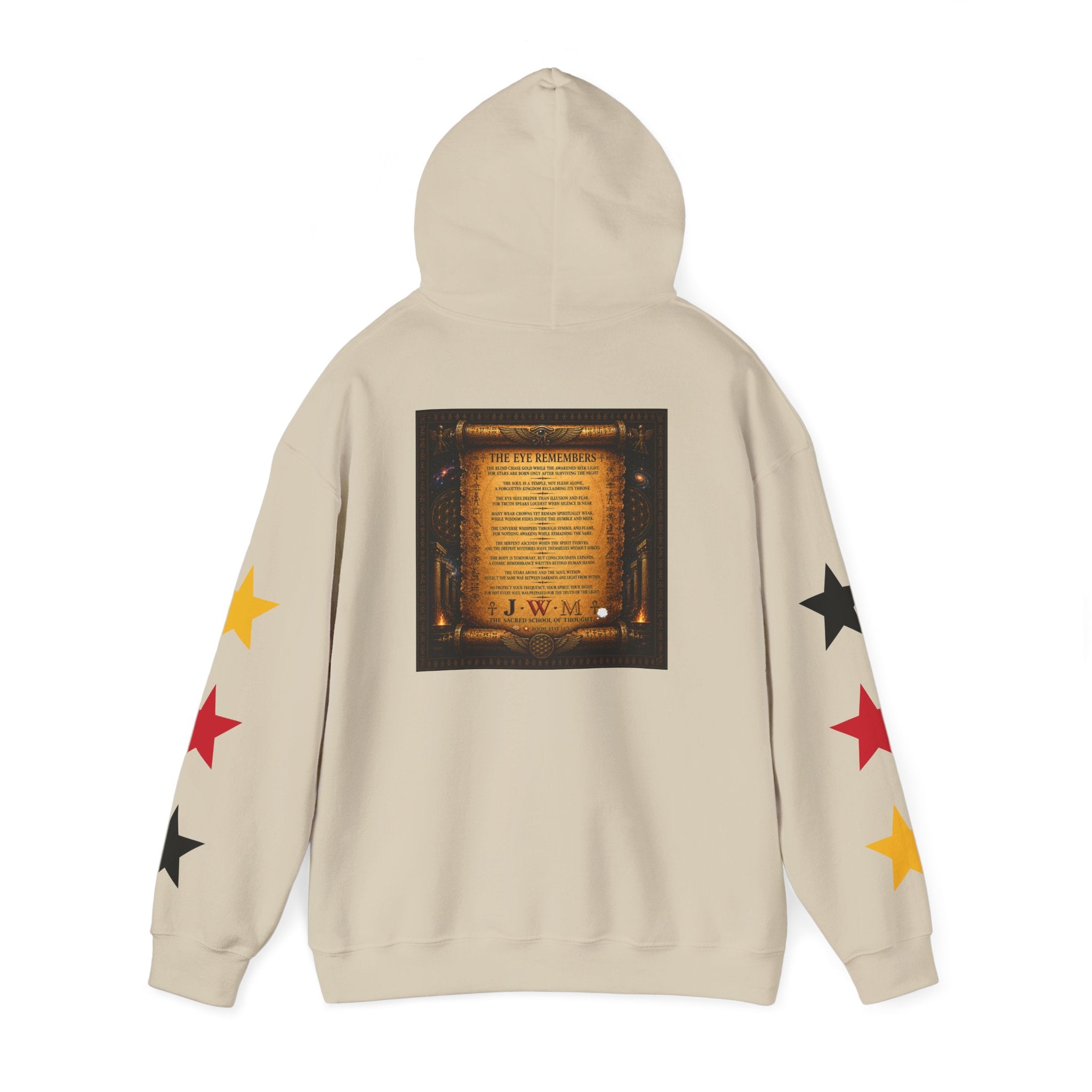 Eye of Providence Star Sleeve Hoodie — Vintage Occult Symbol Pullover