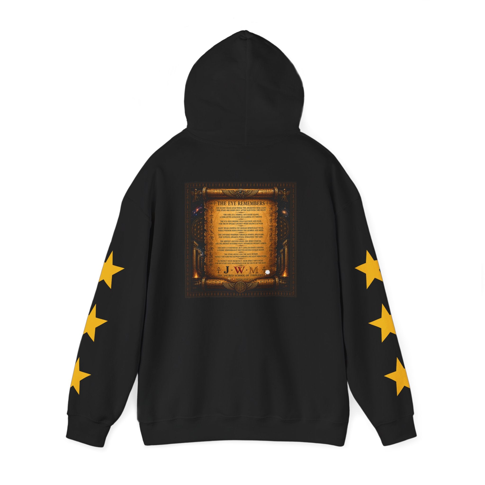 Eye of Providence Star Sleeve Hoodie — Vintage Occult Symbol Pullover