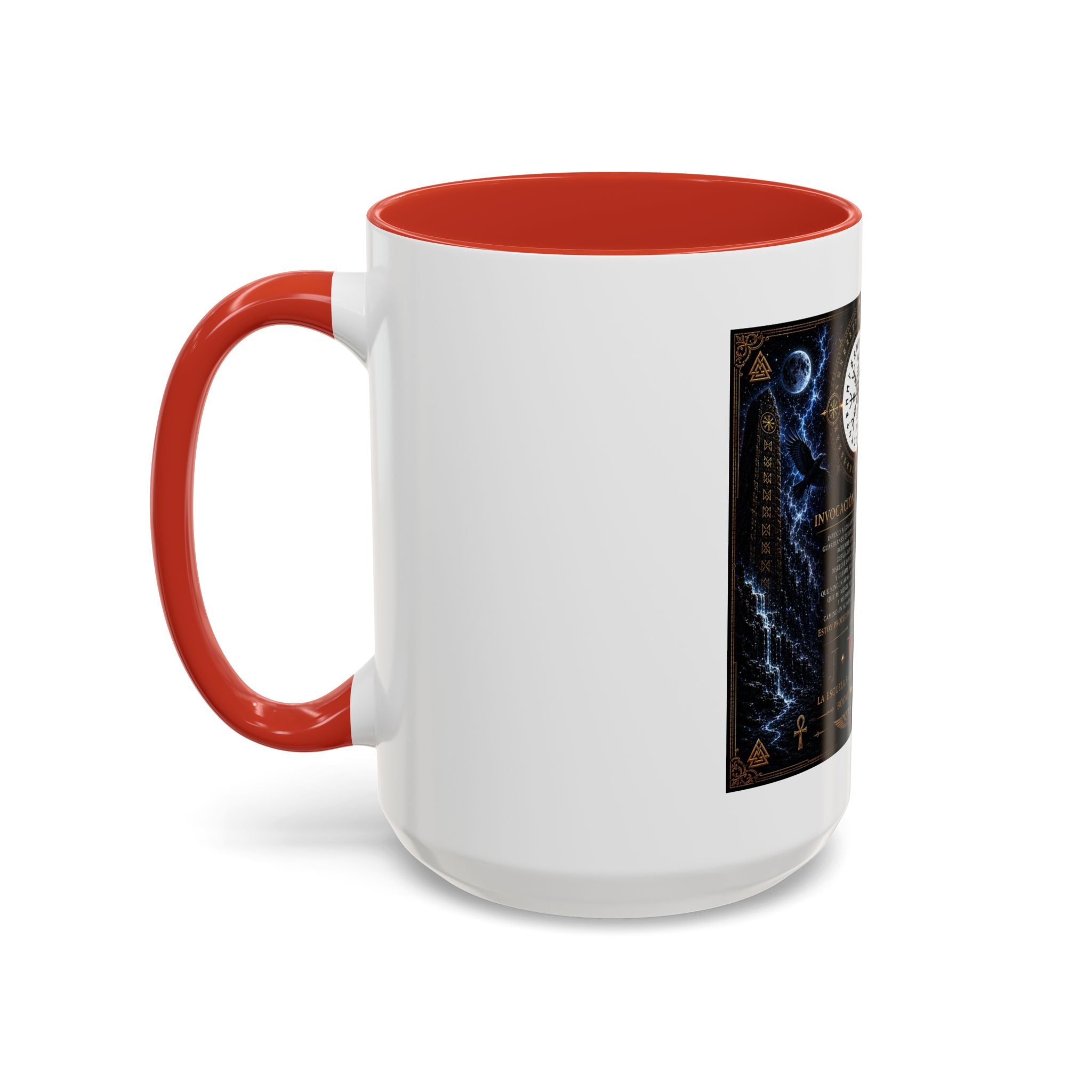 Vegvísir Protection Coffee Mug — Nordic Runic Compass Design (11/15oz)