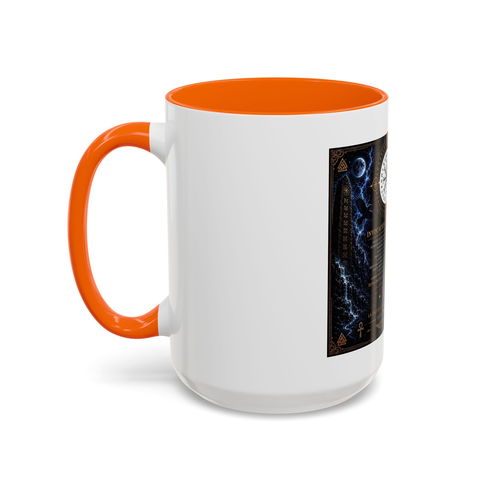 Vegvísir Protection Coffee Mug — Nordic Runic Compass Design (11/15oz)