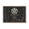 Esoteric Tetragrammaton Woven Blanket — Sacred Geometry Protection Throw