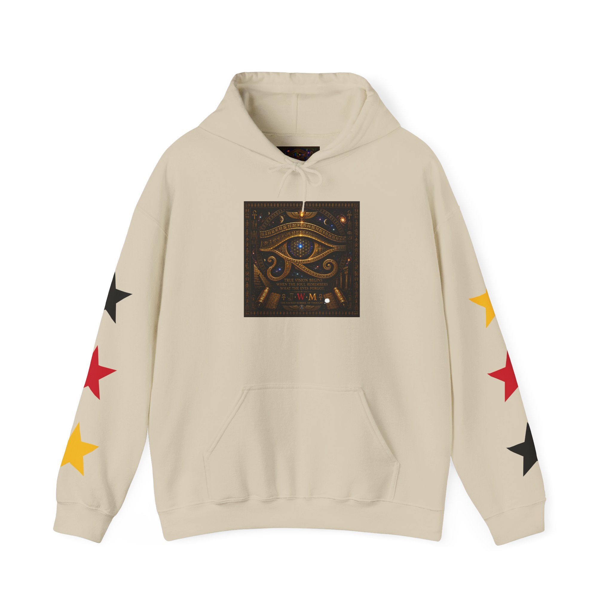 Eye of Providence Star Sleeve Hoodie — Vintage Occult Symbol Pullover