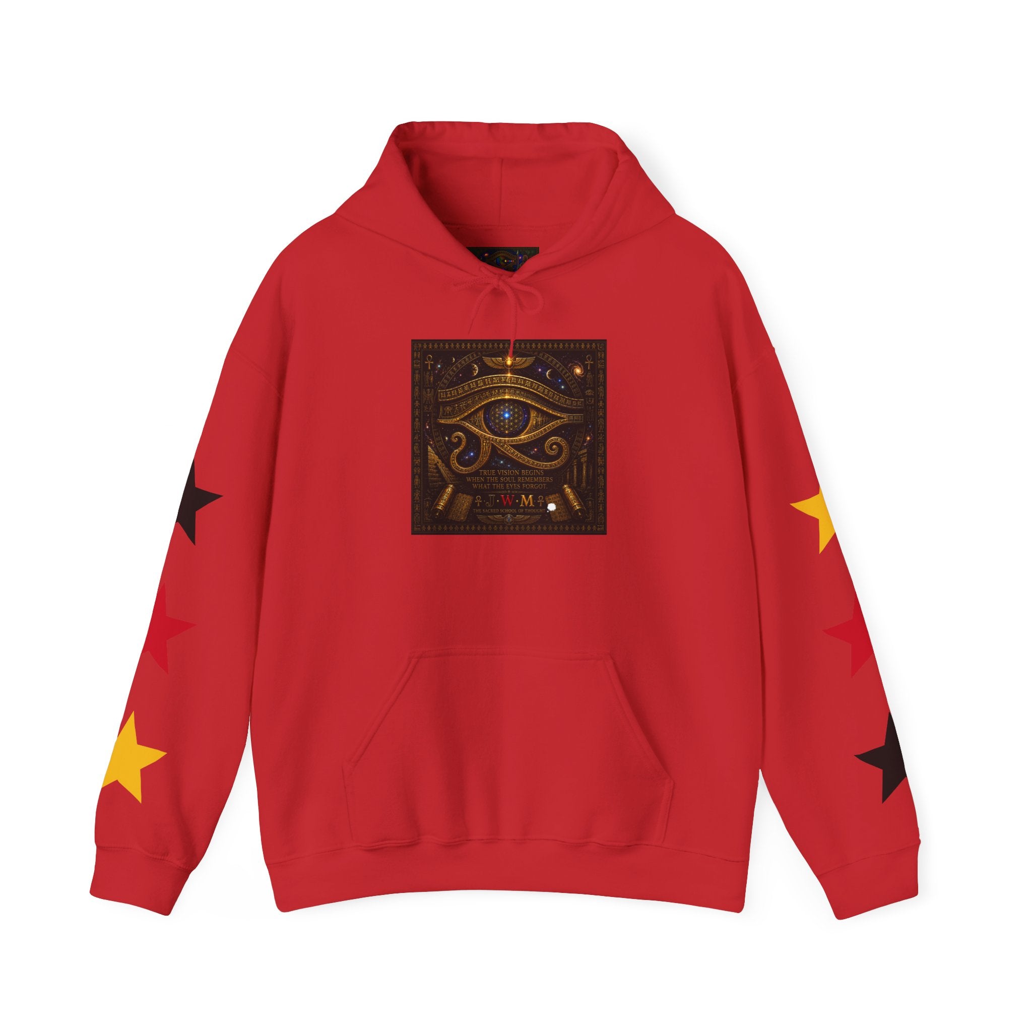 Eye of Providence Star Sleeve Hoodie — Vintage Occult Symbol Pullover
