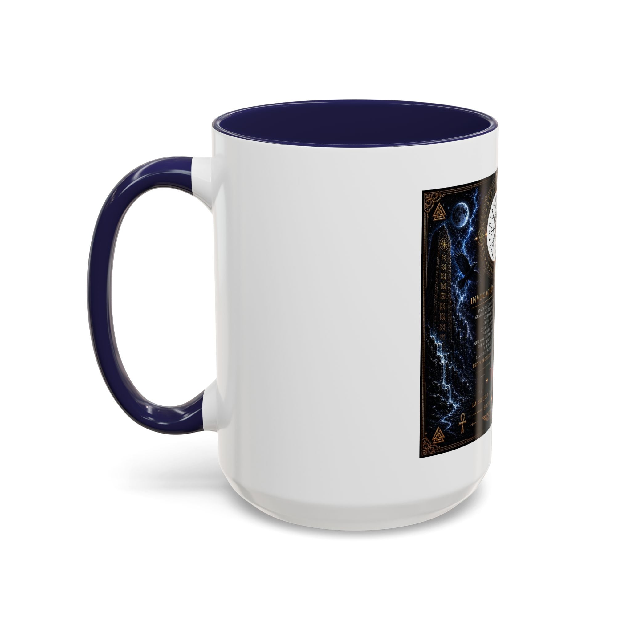 Vegvísir Protection Coffee Mug — Nordic Runic Compass Design (11/15oz)