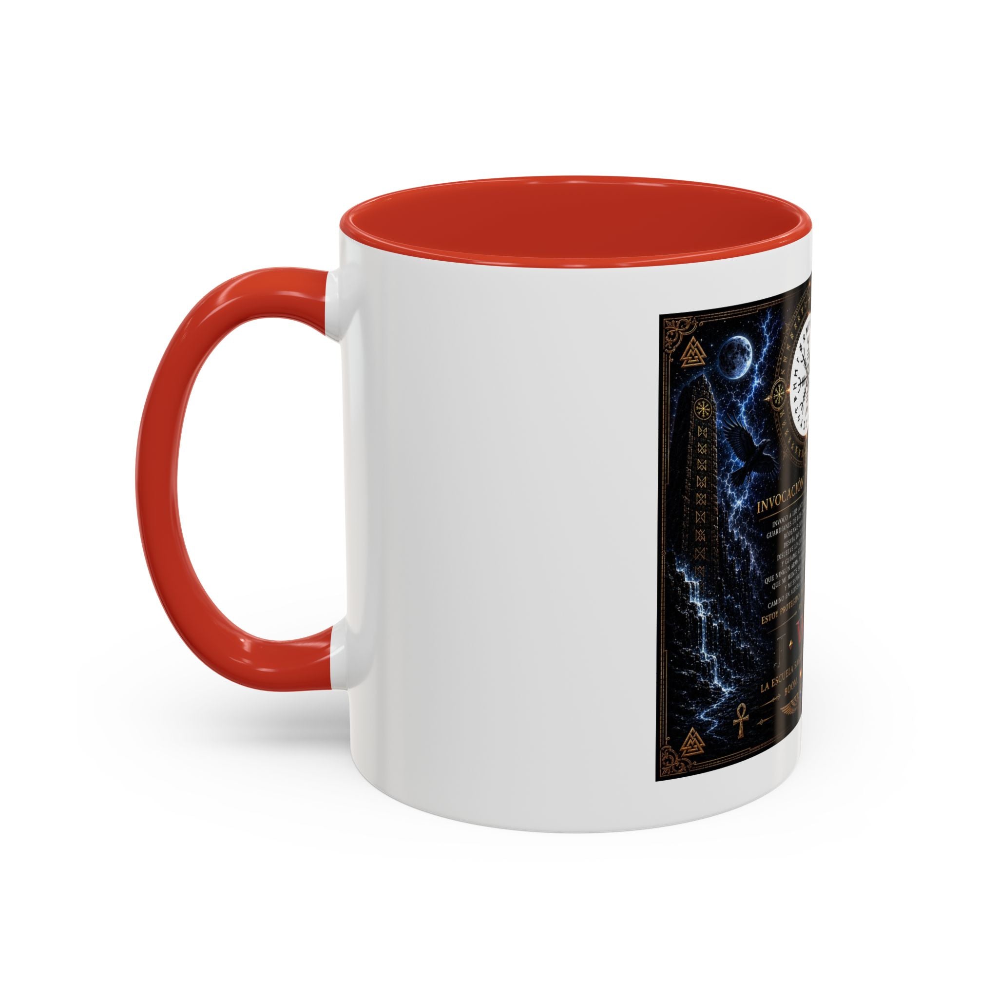 Vegvísir Protection Coffee Mug — Nordic Runic Compass Design (11/15oz)